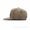 5 paneel geconstrueerde platte rand snapback hoed
